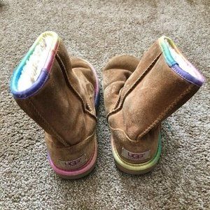 rainbow genuine shearling lined boot